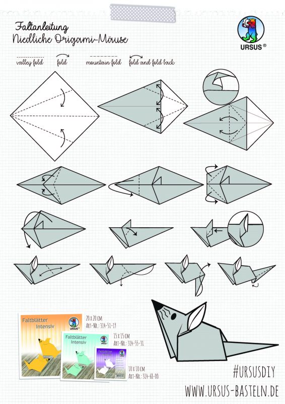 Origami Bastelanleitung Pdf | Tutorial Origami Handmade