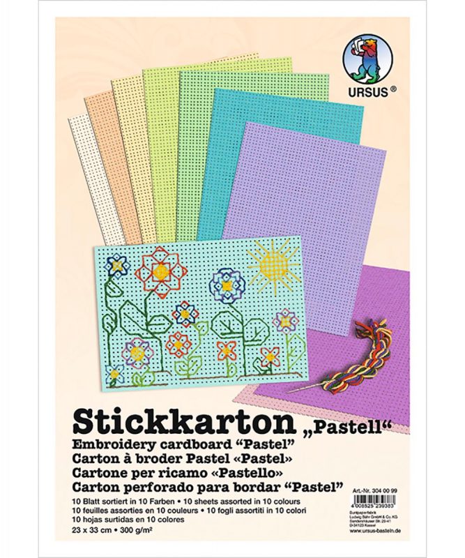 3040099 URSUS Stickkarton Pastell