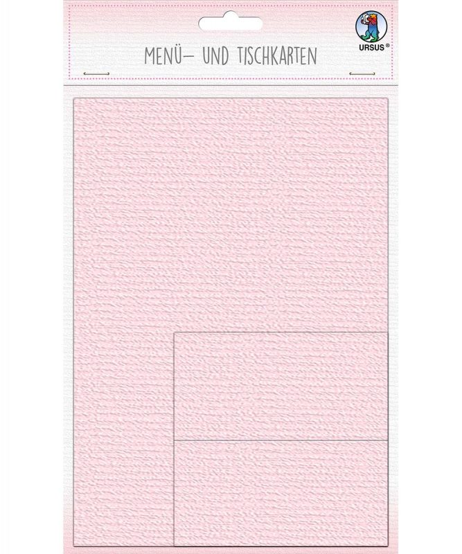 90270026 URSUS Menü und Tischkarten rosa