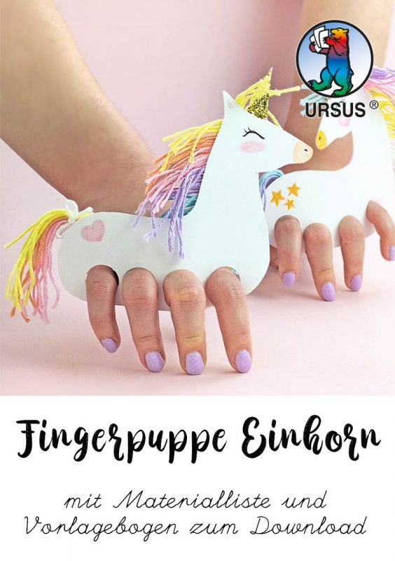 1 Stk Einhorn Finger-Puppe 