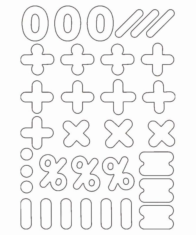 Blanko Magnete „Zahlen & Symbole“, 90 Stück Art.-Nr.: 43130099
