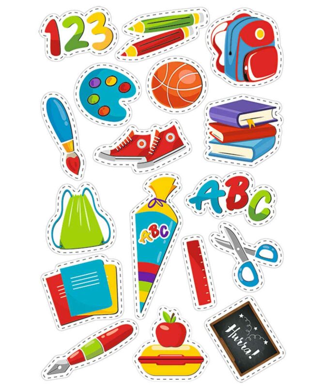 Sticker „Schulbeginn“, 4 Stickerbögen 11,7 x 17,7 cm Art.-Nr.: 59520008F