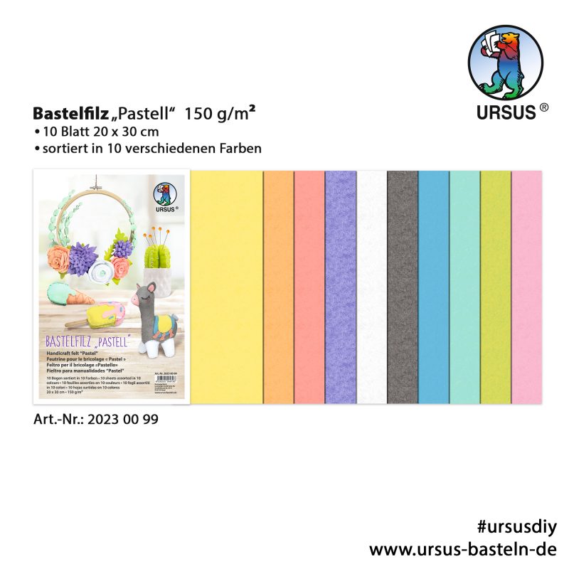 URSUS® Bastelfliz Pastell 150 g/m²