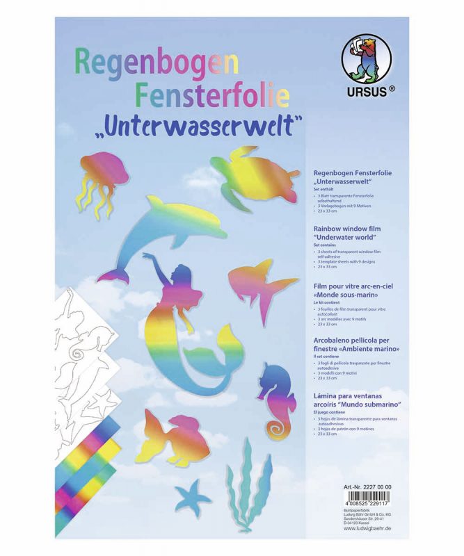 Regenbogen Fensterfolie „Unterwasserwelt“ Art.-Nr.: 22270000