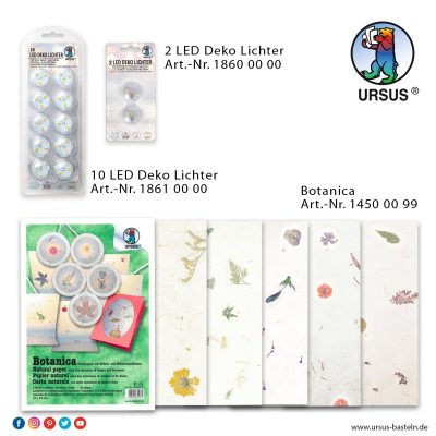 Botanica Nature paper art. no. 14500099 2 LED deco lights item no. 18600000 10 LED deco lights item no. 18610000