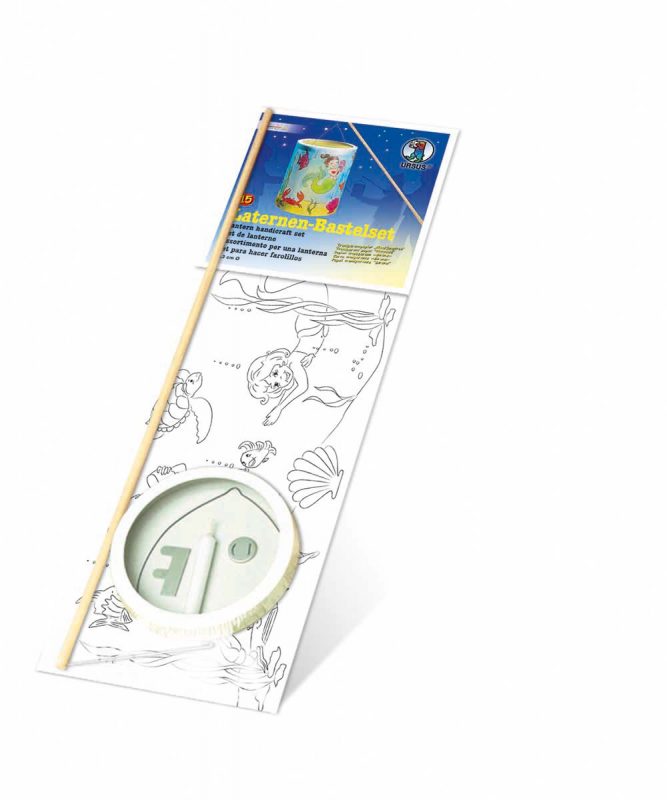 Laternen Bastelkomplettsets Laternen-Bastelset 15, mit Transparentpapier zum Ausmalen „Meerjungfrau“ Art.-Nr.: 6840000